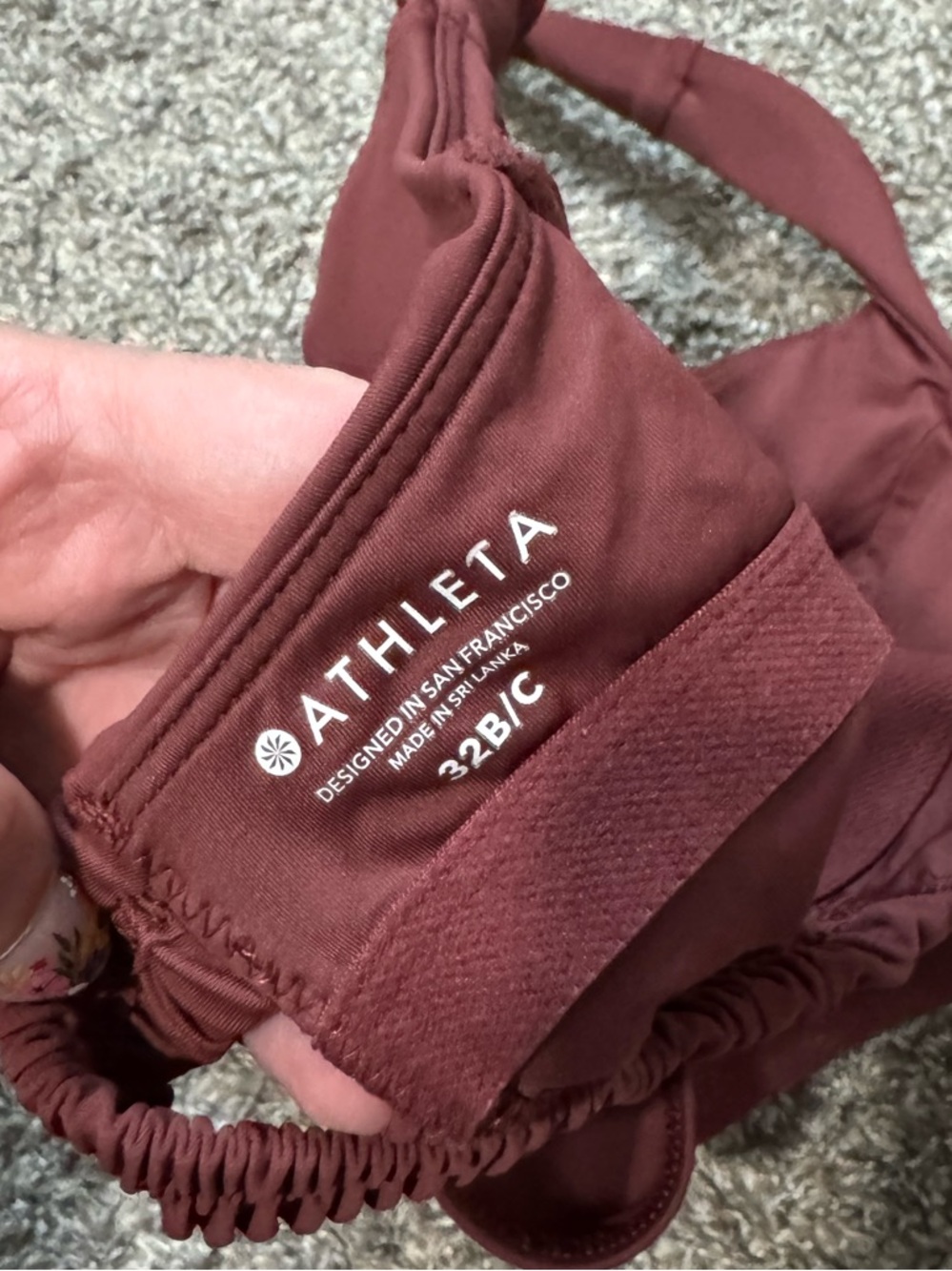 Athleta Sculpted Tankini Top Swimsuit Clay - Picture 4 of 4